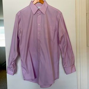 ENRO 2-ply non-iron button down dress shirt, Size 15 1/2, 32-33